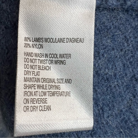 Black Brown 1826 Mens Lambswool V-Neck Argyle Sweater Pullover Blue Sz L Classic - Picture 7 of 10